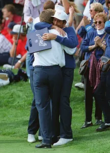 Seve Embraces Nick Faldo