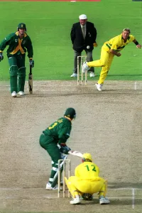 Shane Prints: Shane Warne Bowls To Kallis