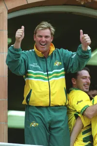 Shane Prints: Shane Warne Celebrates Victory