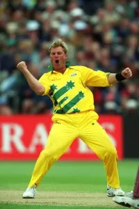 Shane Prints: Shane Warne Celebrates Wicket