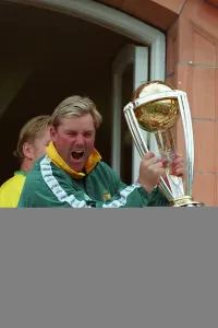 Shane Prints: Shane Warne With The World Cup