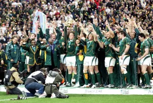 Celebrate Prints: South Africa Celebrate With Trophy