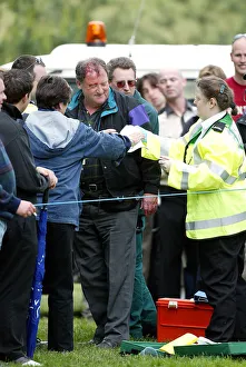 Spectator Is Treated After Struck By Golf Ball