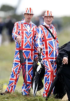 Spectators Prints: Spectators Wearing Union Jack Suits