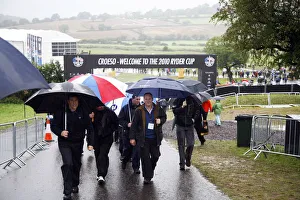 Spectators At The Wet Celtic Manor