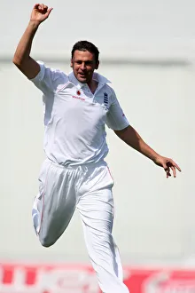 Opening Prints: Steve Harmison Celebrates Opening Wicket