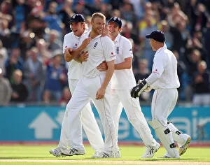 Anderson Prints: Stuart Broad, Andrew Flintoff, James Anderson Celebrate