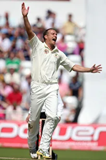 Wicket Prints: Stuart Clark Celebrates Broad Wicket