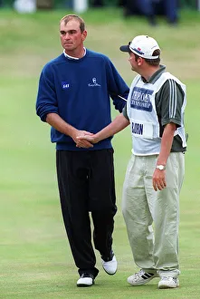 With Caddie Prints: Thomas Bjorn & Caddy