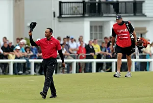 Tiger Wood On Th 18th Fairway