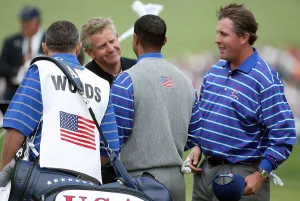 Woods Prints: Tiger Woods, Phil Mickleson & Colin Montgomerie Tiger W