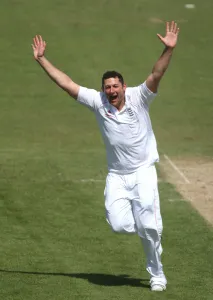 Wicket Prints: Tim Bresnan Celebrates Taking His 1st Test Wicket