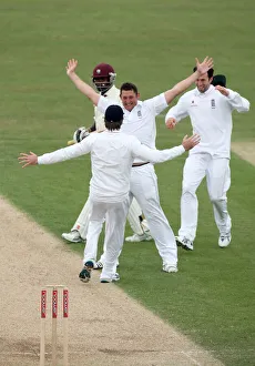 Wicket Prints: Tim Bresnan Taking Chanderpaul Wicket To Win The 2nd Test