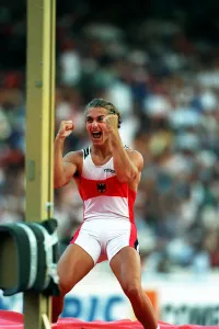 Vault Prints: Tim Lobinger, German pole-vaulter