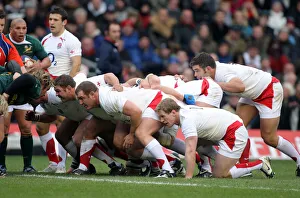 Tim Payne, Lee Mears & Tom Rees In Scrum