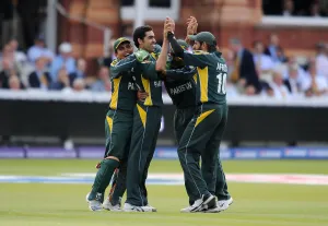 Wicket Prints: Umar Gul Celebrates Wicket With Shahid Afaridi