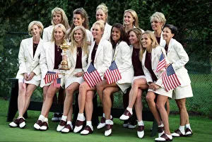 Brookline Prints: USAPlayers Wives With Trophy
