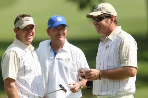 Club Prints: Westwood & Faldo Chatting