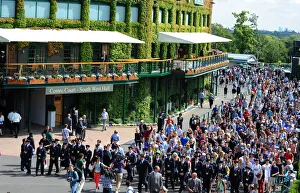 Centre Prints: Wimbledon Crowd Led Past Centre Court