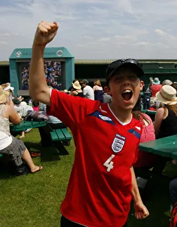 Young Prints: Young England Fan At Wimbledon
