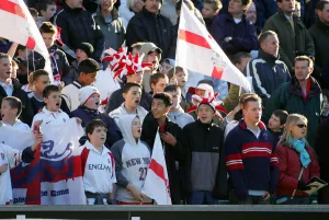 Fans Prints: Young England Fans With Flags